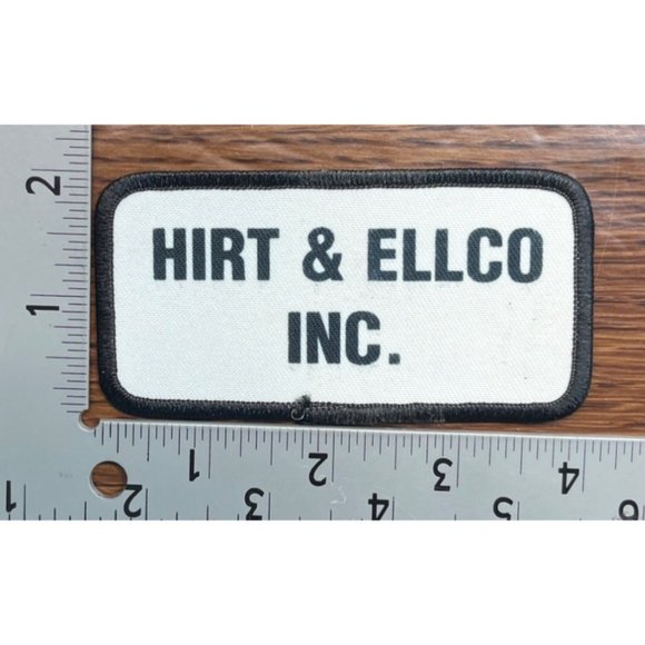 Vintage Hirt & Ellco Inc Embroidered Patch HVAC Company Batesville IN Rectangle - Picture 3 of 4